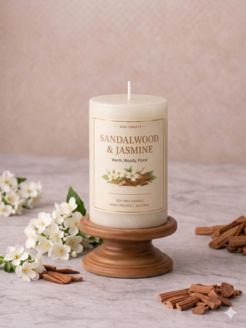 Pillar Candles - Sandalwood and Jasmine