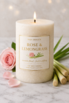 Pillar Candles - Rose and Lemongrass