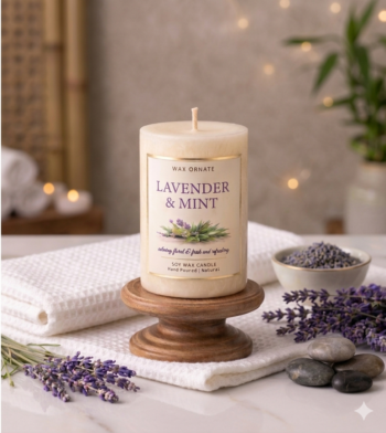 Pillar Candles - Lavendar and Mint